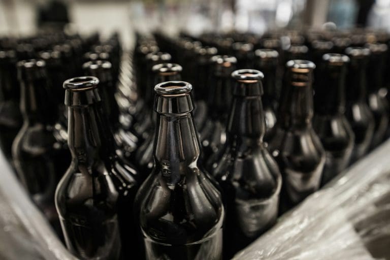 Bottles prepared for filling